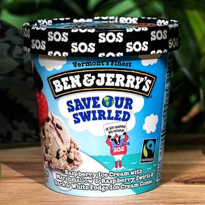Ben & Jerry's "Save Our Swirled" tubs